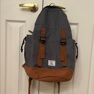 Stylish Gray and Tan Backpack